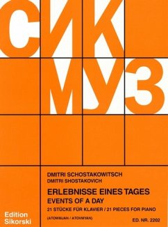 Cover Erlebnisse eines Tages 21 leichte Stücke für Klavier