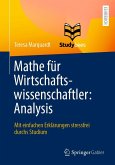 Mathe für Wirtschaftswissenschaftler: Analysis (eBook, PDF)