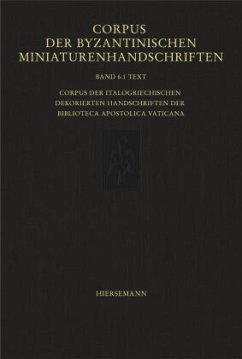 Cover Corpus der byzantinischen Miniaturenhandschriften
