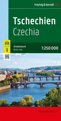 Tschechien, Straßenkarte 1:250.000, freytag & berndt