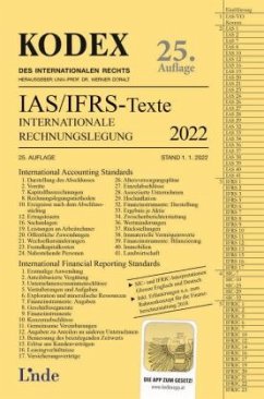 KODEX Internationale Rechnungslegung IAS/IFRS - Texte 2022 - Wagenhofer, Alfred