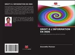 DROIT À L'INFORMATION EN INDE - Parasar, Anuradha