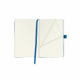 Herlitz Notizbuch Classic A6 96 Blatt kariert blue mit Leseband und Falttasche my.book