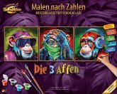 Schipper 609470859 - Malen nach Zahlen, Die Drei Affen, Triptychon, 40 x 120 cm Schipper 609470859 - Malen nach Zahlen, Die Drei Affen, Triptychon, 40 x 120 cm