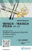 3. Bb Clarinet part of "Tritsch - Tratsch Polka" for Flexible Woodwind quintet and opt.Piano (fixed-layout eBook, ePUB)