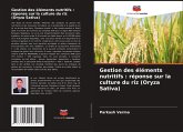 Gestion des éléments nutritifs : réponse sur la culture du riz (Oryza Sativa)
