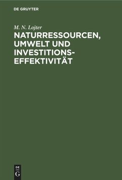 Naturressourcen, Umwelt und Investitionseffektivität - Lojter, M. N.