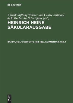 Cover Gedichte 1812-1827. Kommentar, Teil 1