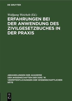 Cover Erfahrungen bei der Anwendung des Zivilgesetzbuches in der Praxis