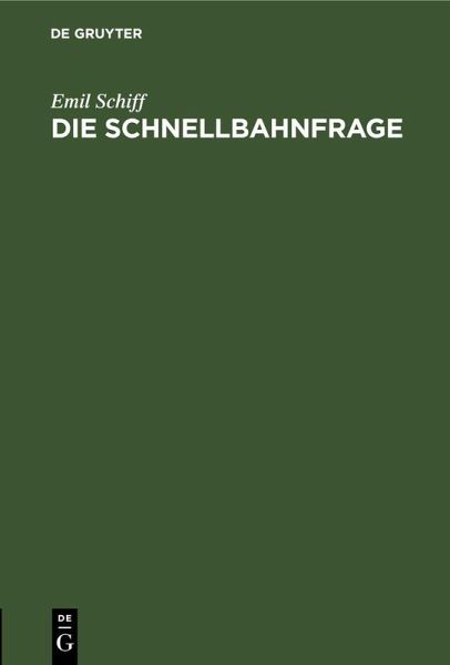 Die Schnellbahnfrage