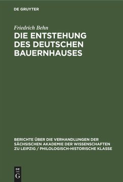 Cover Die Entstehung des Deutschen Bauernhauses