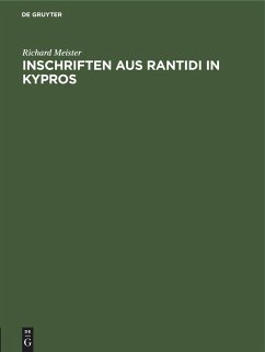 Inschriften aus Rantidi in Kypros - Meister, Richard