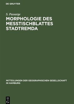 Morphologie des Meßtischblattes Stadtremda - Passarge, S.
