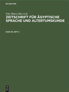 Cover Zeitschrift für Ägyptische Sprache und Altertumskunde. Band 95, Heft 2