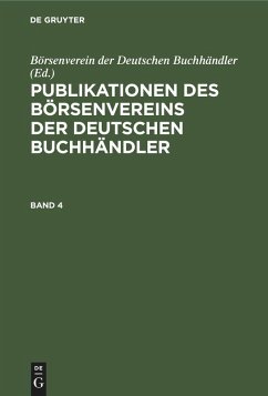 Cover Publikationen des Börsenvereins der Deutschen Buchhändler. Band 4