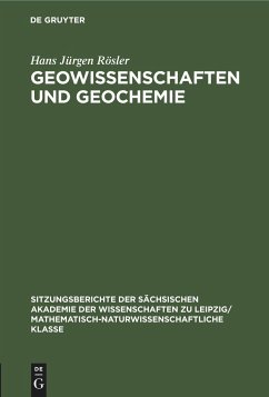 Geowissenschaften und Geochemie - Rösler, Hans Jürgen