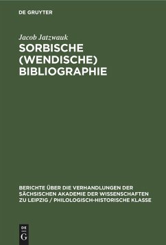 Sorbische (Wendische) Bibliographie - Jatzwauk, Jacob