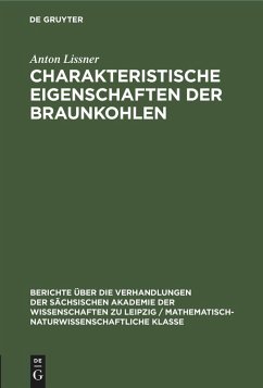 Cover Charakteristische Eigenschaften der Braunkohlen