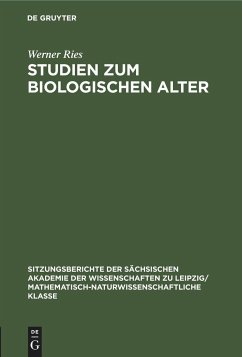 Studien zum biologischen Alter - Ries, Werner