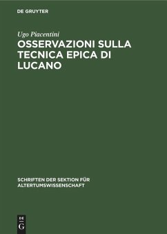 Cover Osservazioni sulla tecnica epica di Lucano