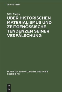Cover Über historischen Materialismus und zeitgenössische Tendenzen seiner Verfälschung