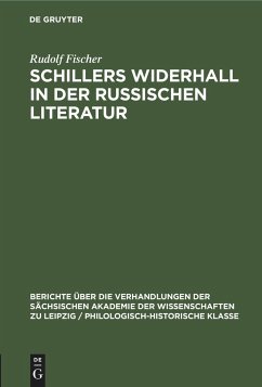 Schillers Widerhall in der russischen Literatur - Fischer, Rudolf