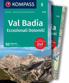 Cover KOMPASS guida escursionistica Val Badia, Eccezionali Dolomiti, 50 itinerari