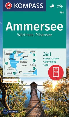 Cover KOMPASS Wanderkarte 791 Ammersee, Wörthsee, Pilsensee 1:25.000