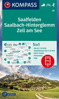 KOMPASS Wanderkarte 30 Saalfelden, Saalbach-Hinterglemm, Zell am See 1:50.000