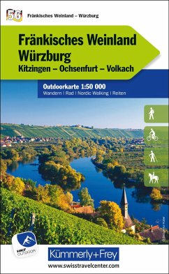 Cover Kümmerly+Frey Outdoorkarte Deutschland 56 Fränkisches Weinland, Würzburg 1:50.000