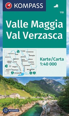 Cover KOMPASS Wanderkarte 110 Valle Maggia, Val Verzasca 1:40.000