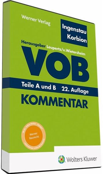 Ingenstau / Korbion, VOB Teile A und B - Kommentar (DVD), DVD-ROM Ingenstau / Korbion, VOB Teile A und B - Kommentar (DVD), DVD-ROM