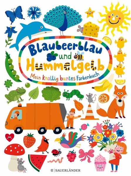 Blaubeerblau und Hummelgelb - Mein knallig buntes Farbenbuch   (Mängelexemplar)