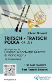 5. Bb bass Clarinet (instead Bassoon) part of "Tritsch - Tratsch Polka" for Flexible Woodwind quintet and opt.Piano (fixed-layout eBook, ePUB)