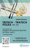 5. Eb baritone Sax (instead Bassoon) part of "Tritsch - Tratsch Polka" for Flexible Woodwind quintet and opt.Piano (fixed-layout eBook, ePUB)