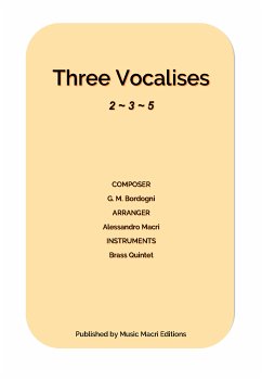 Three Vocalises by G. M. Bordogni (eBook, ePUB) - Macrì, Alessandro