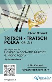 4. Bb Clarinet (instead Horn) part of "Tritsch - Tratsch Polka" for Flexible Woodwind quintet and opt.Piano (fixed-layout eBook, ePUB)