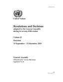 Resolutions and Decisions Adopted by the General Assembly During its Seventy-fifth Session: Volume II (eBook, PDF)