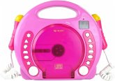 Karaoke CD Player MP3 2 Mikros pink