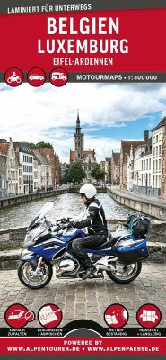 MoTourMaps Belgien - Luxemburg Auto- und Motorradkarte 1:300.000