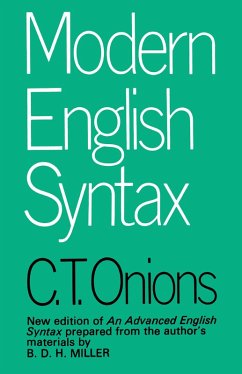 Modern English Syntax (eBook, ePUB) - Onions, C. T.