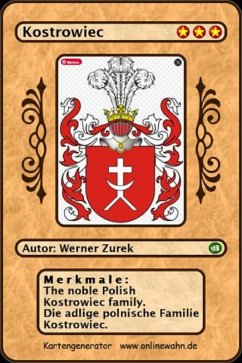 Cover The noble Polish Kostrowiec family. Die adlige polnische Familie Kostrowiec. (eBook, ePUB)