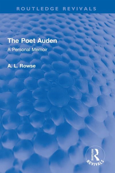 The Poet Auden (eBook, ePUB)