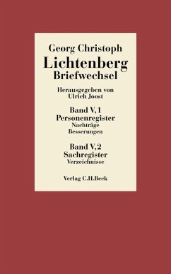 Lichtenberg Briefwechsel Bd. 5: Register (eBook, PDF) - Lichtenberg, Georg Christoph