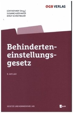 Behinderteneinstellungsgesetz - Widy, Günther;Auer-Mayer, Susanne;Schrattbauer, Birgit