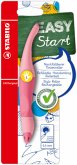Ergonomischer Tintenroller für Linkshänder - STABILO EASYoriginal Pastel in rosiges Rouge - Einzelstift - Schreibfarbe blau (löschbar) - inklusive Patrone