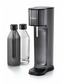 SODAPOP Wassersprudler Joy Prestige, avantgarde black, 2x Glaskaraffe, 2 Bottle-Shirts, 1x CO2-Zylinder