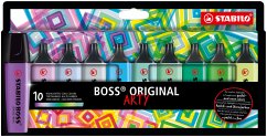 Textmarker - STABILO BOSS ORIGINAL - ARTY - 10er Pack - mit 10 verschiedenen Farben