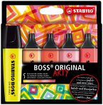 Textmarker - STABILO BOSS ORIGINAL - ARTY - 5er Pack - mit 5 verschiedenen Farben