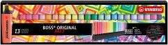 Textmarker - STABILO BOSS ORIGINAL - ARTY - 23er Tischset - 9 Leuchtfarben, 14 Pastellfarben